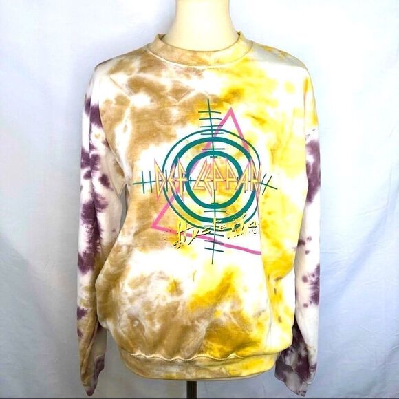 DEF LEPPARD HYSTERIA TIE DYE SWEATSHIRT NWT - Picture 1 of 8